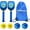 2-in-1, variant on Dink Buddy - 2-in-1 Pickleball Trainer Set, Pickleball Gifts with 4 Kelso Balls (2 Foam Trainer + 2 Rubber Standard Size), 2 PickleDojo Paddles, & 1 Drawstring Backpack