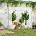 thumbnail image 2 of Gymax Portable Mini Greenhouse w/PE Cover 4 Wind Ropes & Ground Stakes Zipper Door, 2 of 10