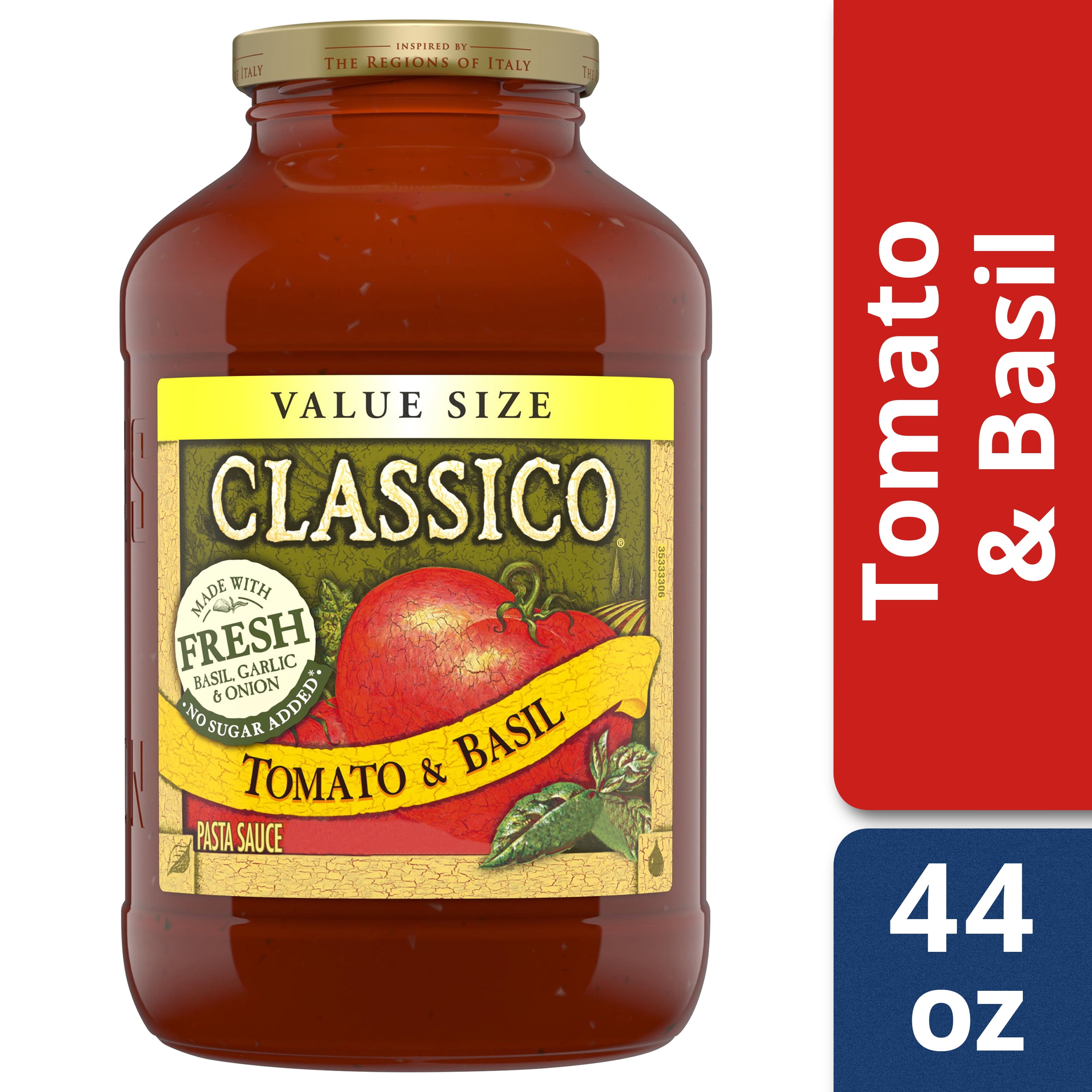 Classico Tomato and Basil Pasta Sauce, 44 oz Jar