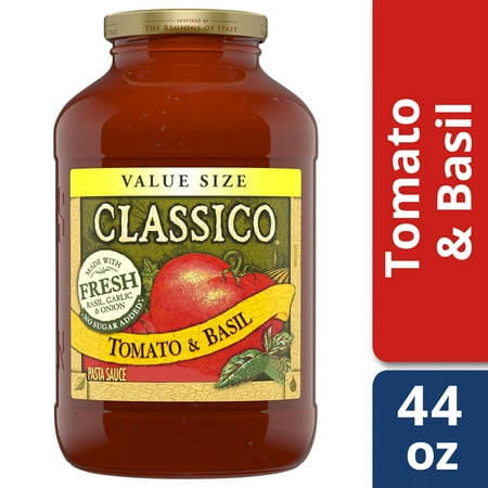 (2 Pack) Classico Tomato and Basil Pasta Sauce, 44 oz Jar (2 pack)