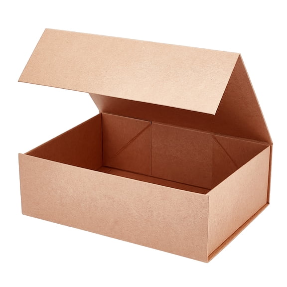 Paper Fold Boxes Gift Wrapping Boxes for Jewelry Candy Wedding Party Favors Rectangle Moccasin 8x11x3-5/8 inch(20.2x28x9.3cm)