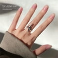 thumbnail image 3 of Anillos para mujer, regalos para mujeres, diseño minoritario, cadena con sentido, adorno de mano superpuesto, personalidad, anillo cruzado., 3 of 5