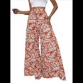 thumbnail image 1 of Pantalones Palazzo Elásticos de Pierna para Mujer, Informales, Cómodos y de Cintura Media. Color 6 L, 1 of 5