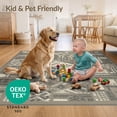 thumbnail image 4 of ODIKA 3'x5' Ultra-Soft Throw Mat, Entry Grey Boho Geometric Block Entryway Front Door Styling Ru None Washable, Bare feet friendly, Easy Care Indoor rug for Bedside, Vanity, 4 of 7
