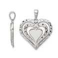 thumbnail image 2 of Sterling Silver Triple Heart Shaped Pendant Necklace with Chain, 2 of 4