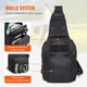 thumbnail image 5 of VEVOR Mochila táctica tipo bandolera de 10 l para hombre, estilo militar, color negro, con sistema MOLLE, para deportes, viajes, senderismo y tiro (negro), 5 of 9