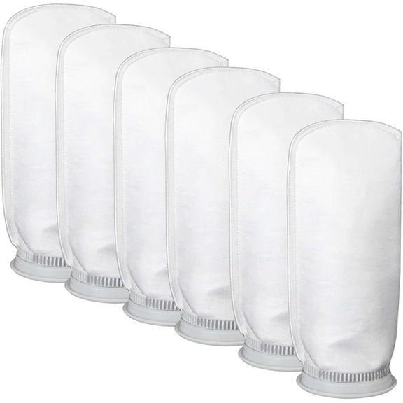 6PCS Filter Socks 4 Inch Ring by 14 Inch Long, 1 Micron Felt Filter Bags Felt Sock Filter for Saltwater Aquarium/Freshwater Aquariums, Ponds, Use in Sumps/Overflows