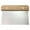 Beige-A, variant on Stainless Steel Flour, Sausage Flour Scraper,Stainless Dough Scraper Scraper With Wooden Handle & Ruler For Baking Noodle Dough Cutting (15X11Cm)