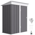 thumbnail image 1 of Outsunny 5x3 FT Small Outdoor Storage Shed with Adjustable Shelf Grey, 1 of 10
