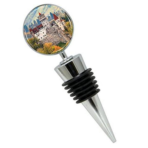 Bran Castle Romania Wine Bottle Stopper In Gift Box, Perfect For House Warming Gift