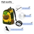 thumbnail image 5 of Balery Sunflower3 Vintage Canvas Backpack for Men and Women - Large Capacity, Durable Travel Laptop Bag for School, Work, Hiking, and Outdoor Activities, 5 of 7