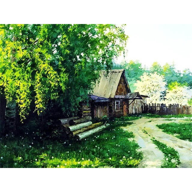 Diamond Embroidery Home Sale 5D Diy Diamond Painting Full Square Landscape Rhinestone Photo Cross Stitch45x60round Gao Jinjia LED