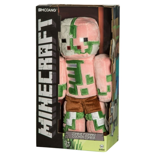 Jinx Minecraft Zombie Pigman Plush Stuffed Toy 12 Tall With Display Box Walmart Com Walmart Com