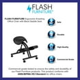 thumbnail image 3 of Ergonomic Kneeling Office Chair with Black Saddle Seat, 3 of 6
