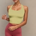 thumbnail image 5 of Lixiuxyad Tank Tops With Built In Bras Women's Workout Tank Tops Sleeveless Camisole Casual Summer For Women Breathable Lightweight Stretchy Yoga Running Gym Athletic Tank Tops,Yellow, 5 of 6