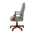 thumbnail image 6 of Regency Ivy League Clubhouse Dining or Meeting Swivel Chair- Grey/ Cherry, 6 of 8