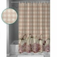 thumbnail image 3 of Small Stall Shower Curtain 48x72 Inch Narrow Half Size Orange Plaid Fall Bath Curtains Bathroom Decor Rustic Pumpkins Thanksgiving Waterproof Fabric Shower Curtain Set with Hooks 48 Inch, 3 of 6