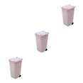 thumbnail image 1 of Transemion Plastic Waste Bins With Lid - Durable And Practical Suitable For All Ages Small And Exquisite light pink 3Set, 1 of 6