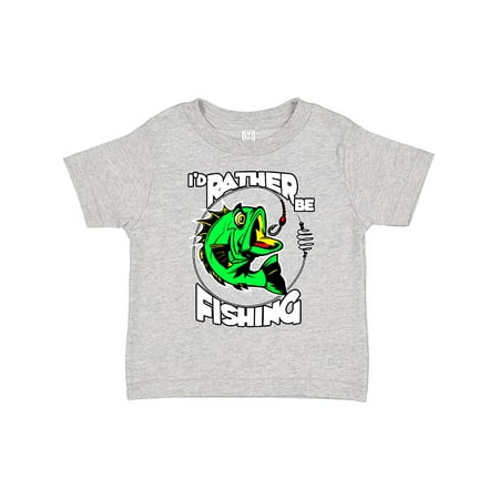 

Inktastic I d Rather Be Fishing Gift Toddler Boy or Toddler Girl T-Shirt