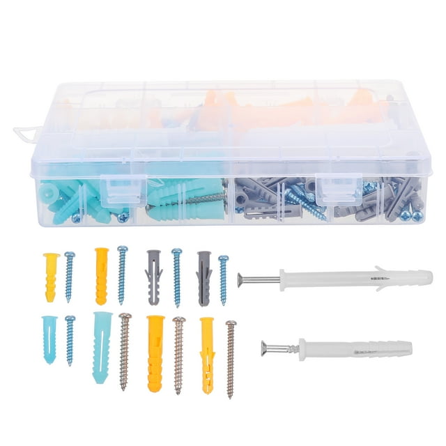 MasteelfCA 1 Set 200pcs Self Tapping Screws Expansion Rubber Plugs Expansion Screws Stoppers