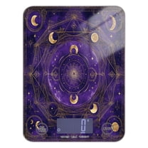 Purple Celestial Pattern Food Scale Digital Kitchen Scale Waterproof Grams Ounces lbs for For Baking and Cooking