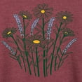 thumbnail image 3 of Instant Message - Spring - Lavender & Daisies - Women's Lightweight French Terry Long Sleeve Shirt, 3 of 6