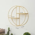 thumbnail image 1 of WRITWAA Estante Colgante De Pared De Hierro Dorado Con Hexagonal Para, 1 of 8