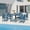 Navy,1 Table+5 Chairs, variant on JUSTLET 6 PC Outdoor Patio Furniture Set, Patio Dining Sets, 5 Chairs and 1 Table, Black