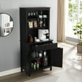 thumbnail image 6 of Gramercy Way Jill Zarin Black China Cabinet with Wood Doors, 6 of 10