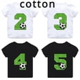 thumbnail image 2 of Camiseta de algodón con estampado de números de fútbol para niños y niñas, divertida camiseta de dibujos animados para cumpleaños de 1, 2, 3, 4, 5, 6, 7, 8 y 9 años, 2 of 5