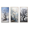 thumbnail image 2 of Designart "White Tree euphony Landscape III" Floral & Botanical Framed Wall Art Set Of 3 - Grey Tree Monochrome Frame Gallery Wall Set For Home Decor, 2 of 6