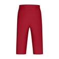 thumbnail image 3 of Plebaso Mens Capri Pants Wide Leg Thin Lounge Pants Drawstring Loose Capris Solid Color Crop Trousers, 3 of 7