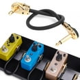 thumbnail image 3 of Cable de Pedal de guitarra, Conector de ángulo recto dorado negro, Accesorios para Instrumentos Musicales, 33cm de longitud, 3 of 7