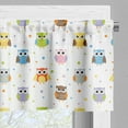 thumbnail image 3 of Ambesonne Owls Valance Pack of 2, Angry Funny Cartoon, 54"X12", Multicolor, 3 of 5