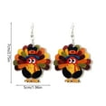 Joykith Autumn Thanksgiving Earrings Turkey Pumpkin Acrylic Earrings