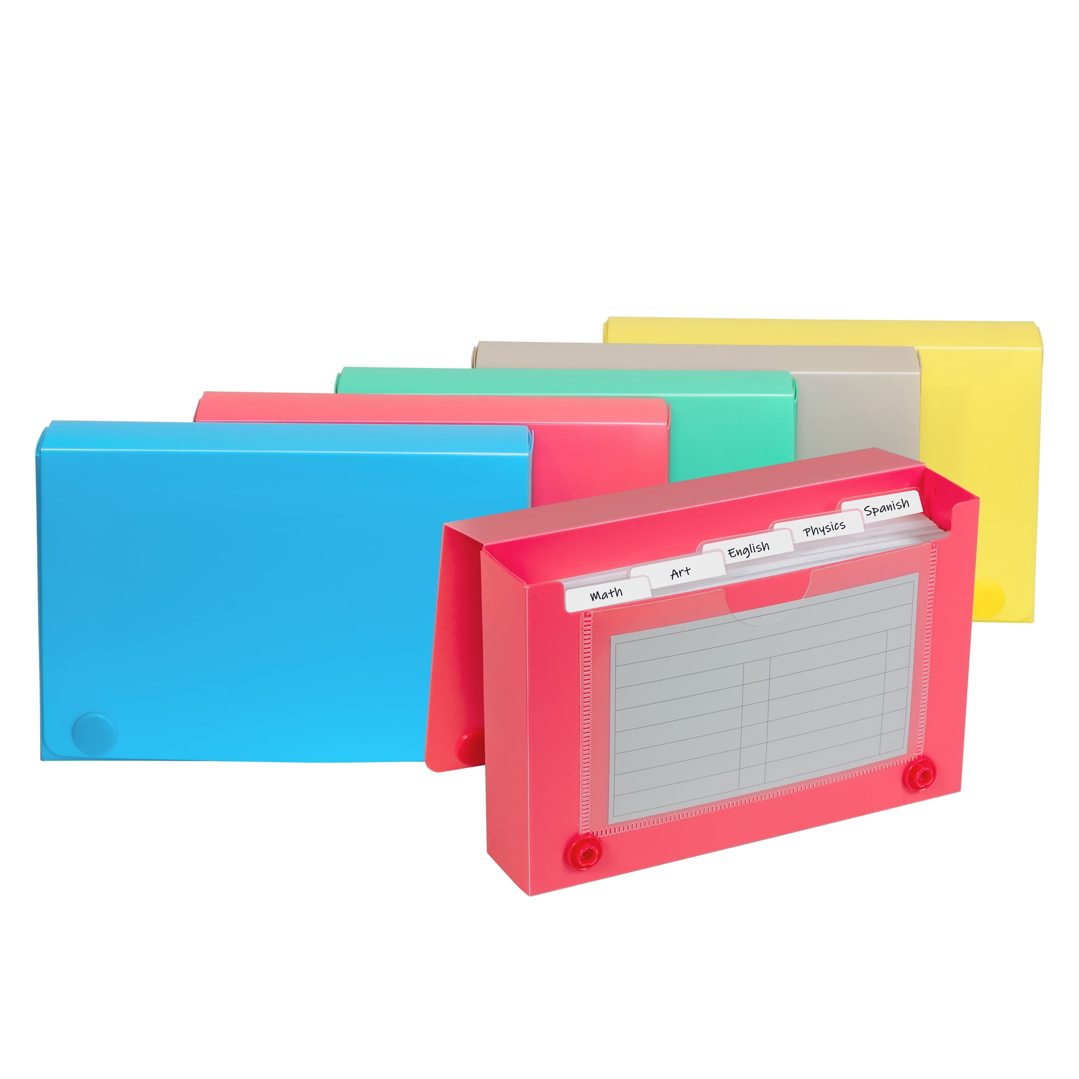 C-Line Index Card Case, 3" x 5", Assorted, Pack of 24