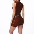 thumbnail image 3 of WILLBEST Traje de Baño Corto para Mujer, Traje de Baño para Mujer, Traje de Baño Corto de Manga Corta, Traje de Baño deportivo con Línea de contraste y Esnórquel para Surf, 3 of 5