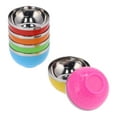 thumbnail image 3 of Heat Insulation Bowl, 6Pcs Colorful Stainless Steel Bowl, Rice Salad Noodles Bowls for Home Kitchen, 3 of 7