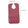 thumbnail image 3 of Meitianfacai Extra Large Waterproof Adult Bib with Snap Closure, Reusable Dining Apron for Elderly and Adults (Red), 3 of 5