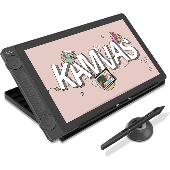 Huion Kamvas 13 (Gen 3) 13.3" Full-Laminated Drawing Tablet with Screen, 99% sRGB, PenTech 4.0 16384 Pen Pressure, Dual Dial for PC,Mac,Android, Black