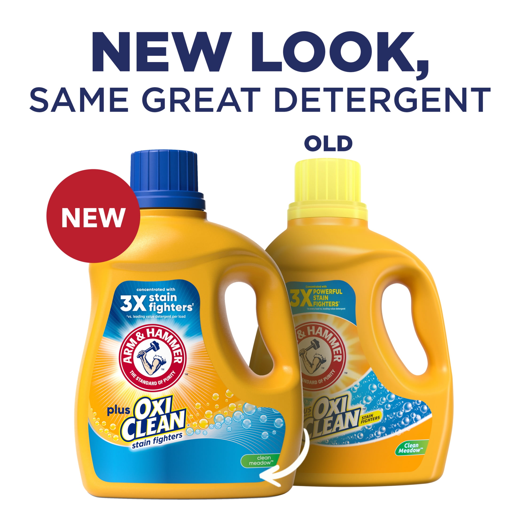(4 pack) ARM & HAMMER Plus OxiClean Clean Meadow, 77 Loads Liquid Laundry Detergent, 100.5 fl oz