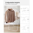 thumbnail image 7 of SONGMICS 2-Level Clothes Drying Rack Laundry Drying Rack with Height-Adjustable Wings 33 Drying Rails Sock Clips White and Gray, 7 of 7