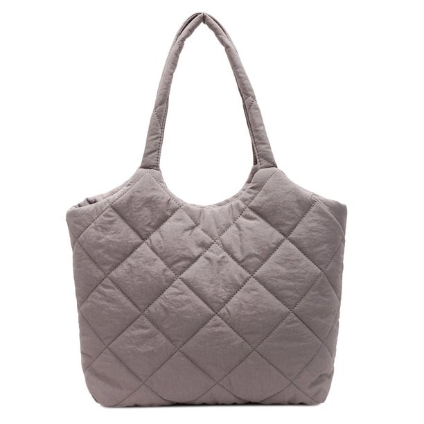 Bolso Mano Con Entramado Diamantes Informal para Mujer Hobo Elegante Acolchado Color Sólido