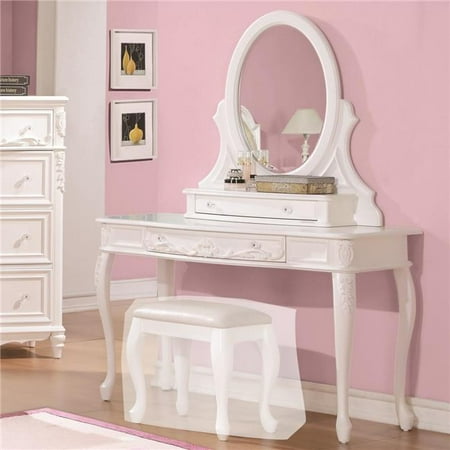 Benzara Bm182825 Wooden Vanity Desk With Carved Detailing 44