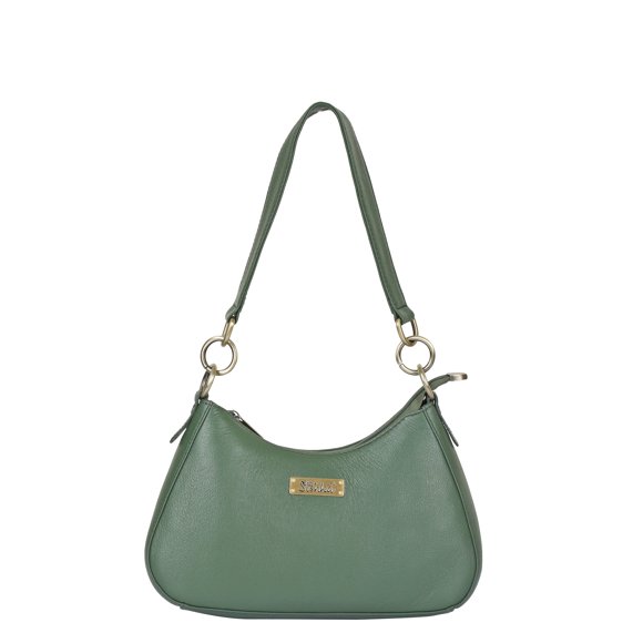 Sishka Womens  Olive Genuine Leather Ladies Bags – Stylish Shoulder Hobo Bag with Single Strap & Top Zipper Closure for Daily & Travel Use