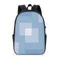 thumbnail image 2 of YFYANG 17" Laptop Backpack, Blue Geometric Lattice Fashion Travel Work Backpack with USB and Headphone Cable Interface for Men and Women, 2 of 8
