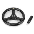 thumbnail image 2 of Lathe Handwheel, Lathe Accessory 200x18mm Black Powder Black Handle  Hand Wheel, For Machine Tool, 2 of 8