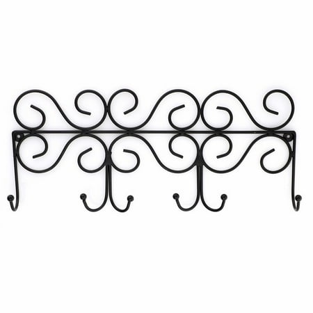 

MASCOT HARDWARE TROPICAL 18.5 IN. L BLACK HOOK RAIL WITH 6 HOOKS