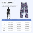 thumbnail image 6 of Kdxio Purple Marble Texture Print Men's Sleep Pajama Pant Lounge Pants with Pockets, 6 of 8