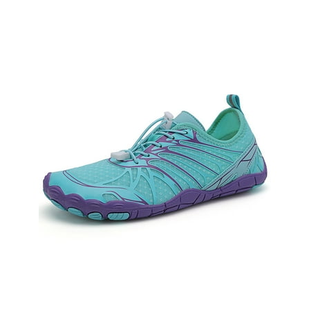 

Lacyhop Girls Boys Beach Shoe Quick Dry Water Shoes Mesh Aqua Socks Indoor Anti-Slip Athletics Slip Resistant Barefoot Sneakers Blue Purple 11
